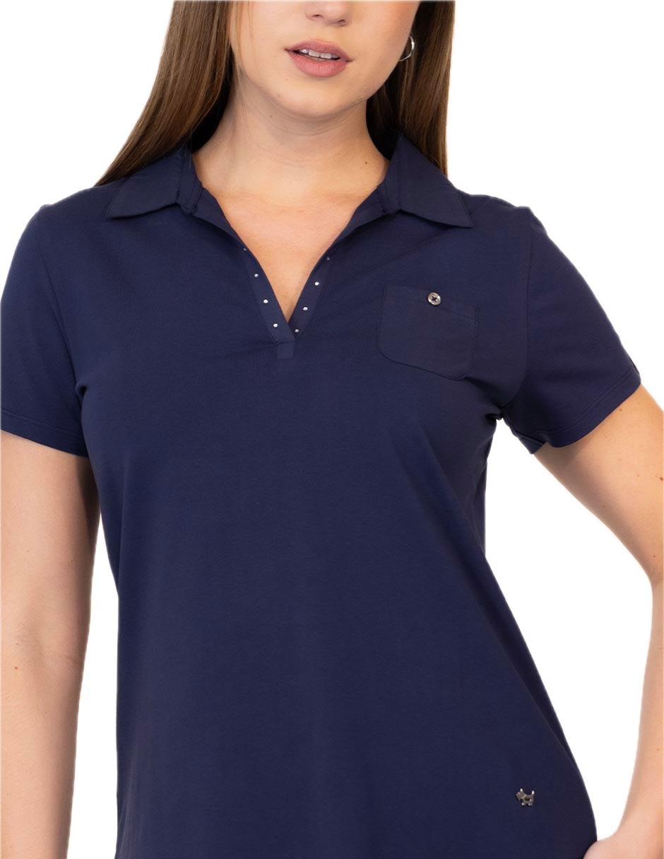 Playera tipo polo para mujer 2