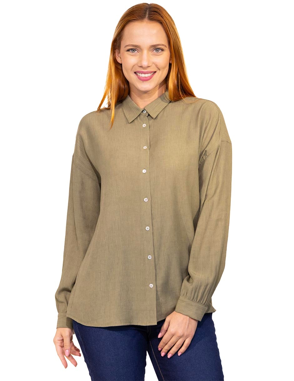 Blusa Ferrioni manga larga para mujer