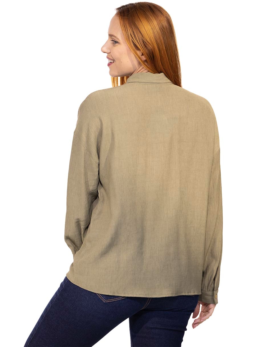 Blusa Ferrioni manga larga para mujer