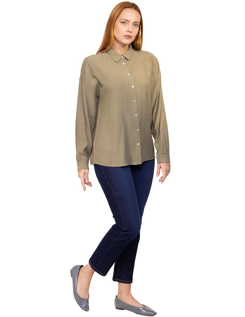 Blusa Ferrioni manga larga para mujer