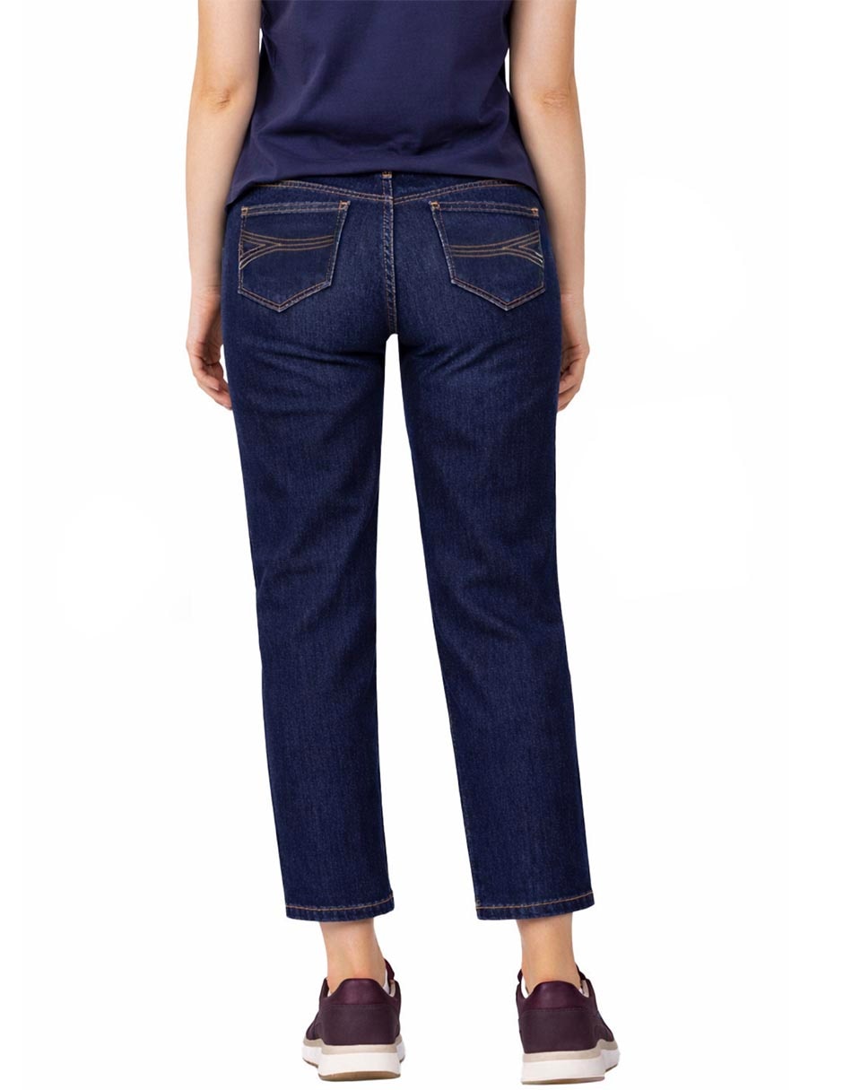 Jeans straight a la cadera para mujer 4