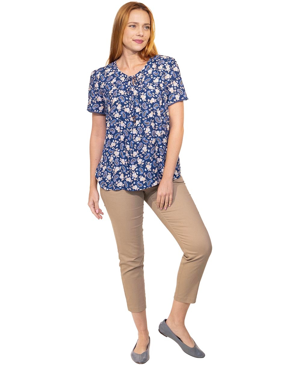 Blusa manga corta para mujer 4