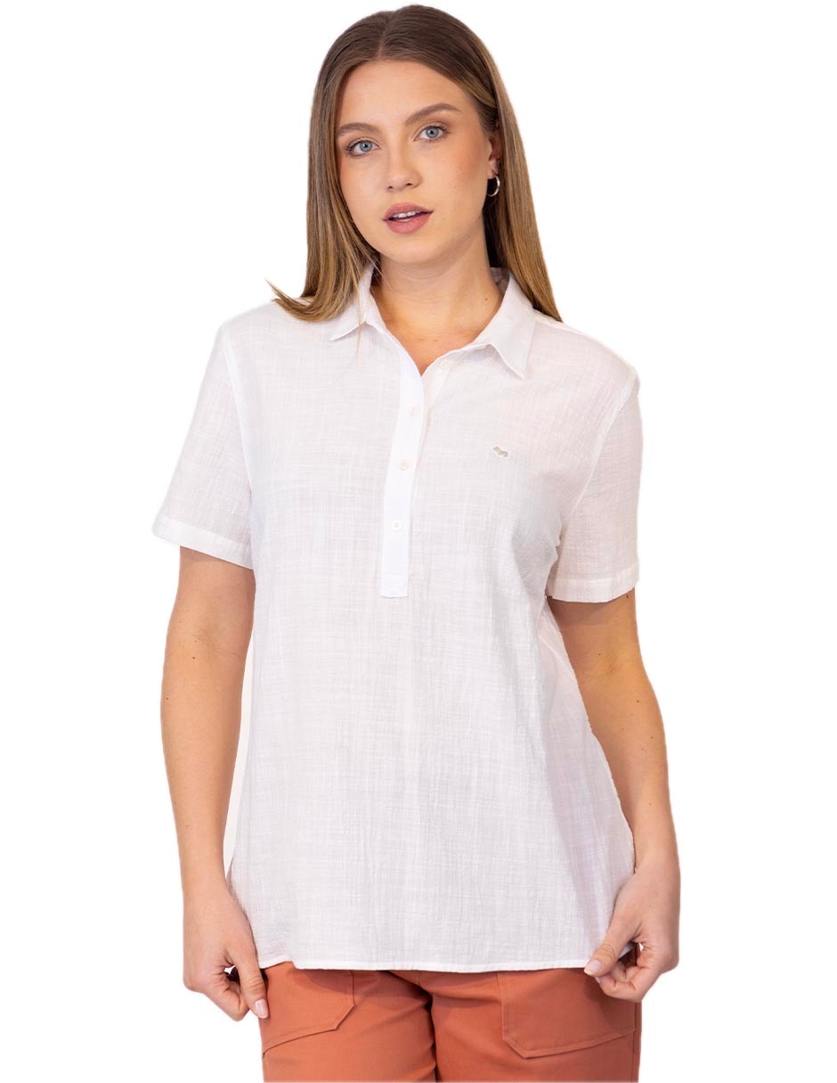 Blusa manga corta para mujer