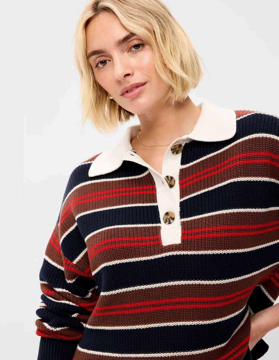 Suéter cuello camisero para mujer 2