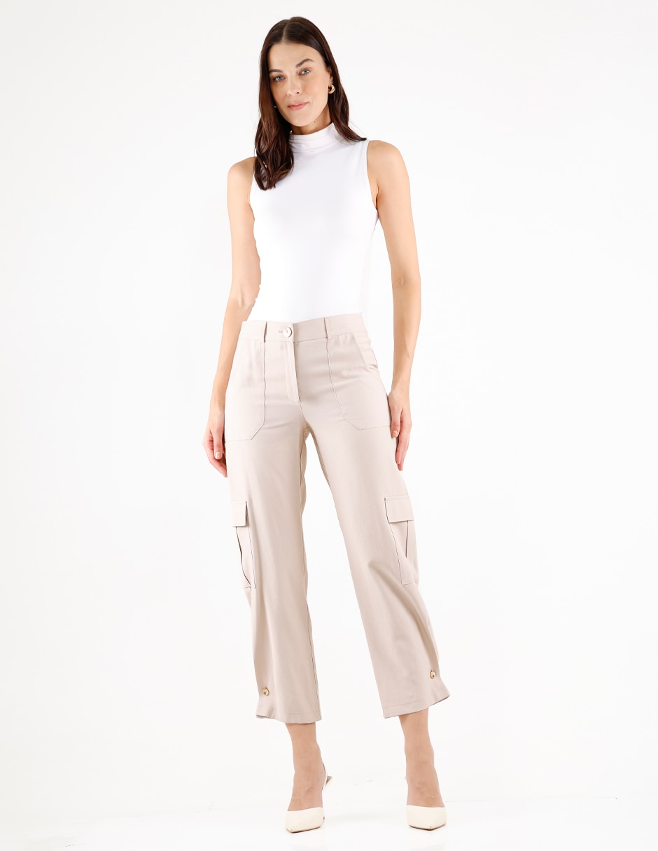 Pantalón cargo trinity amplio para mujer