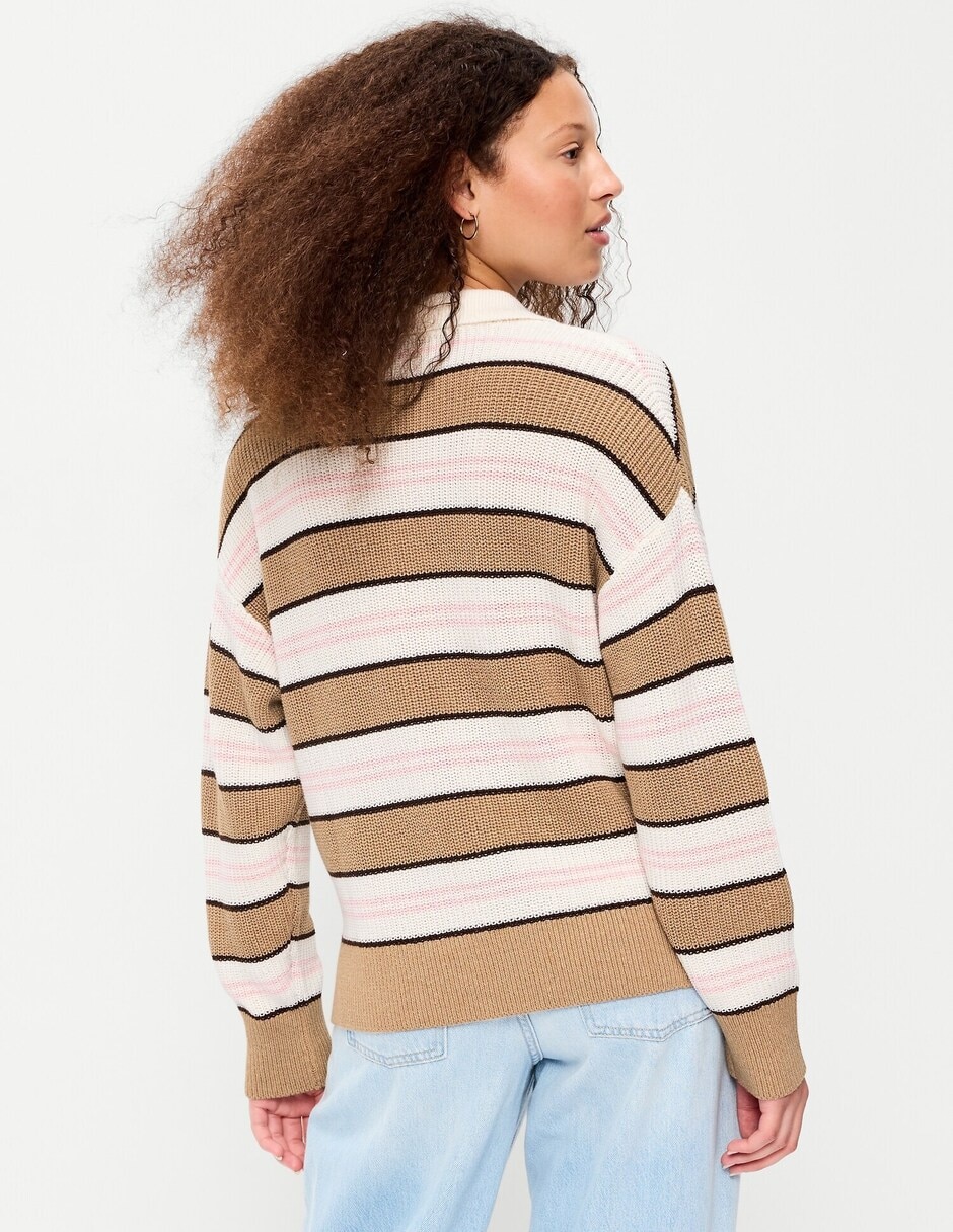 Suéter cuello con botón para mujer 2