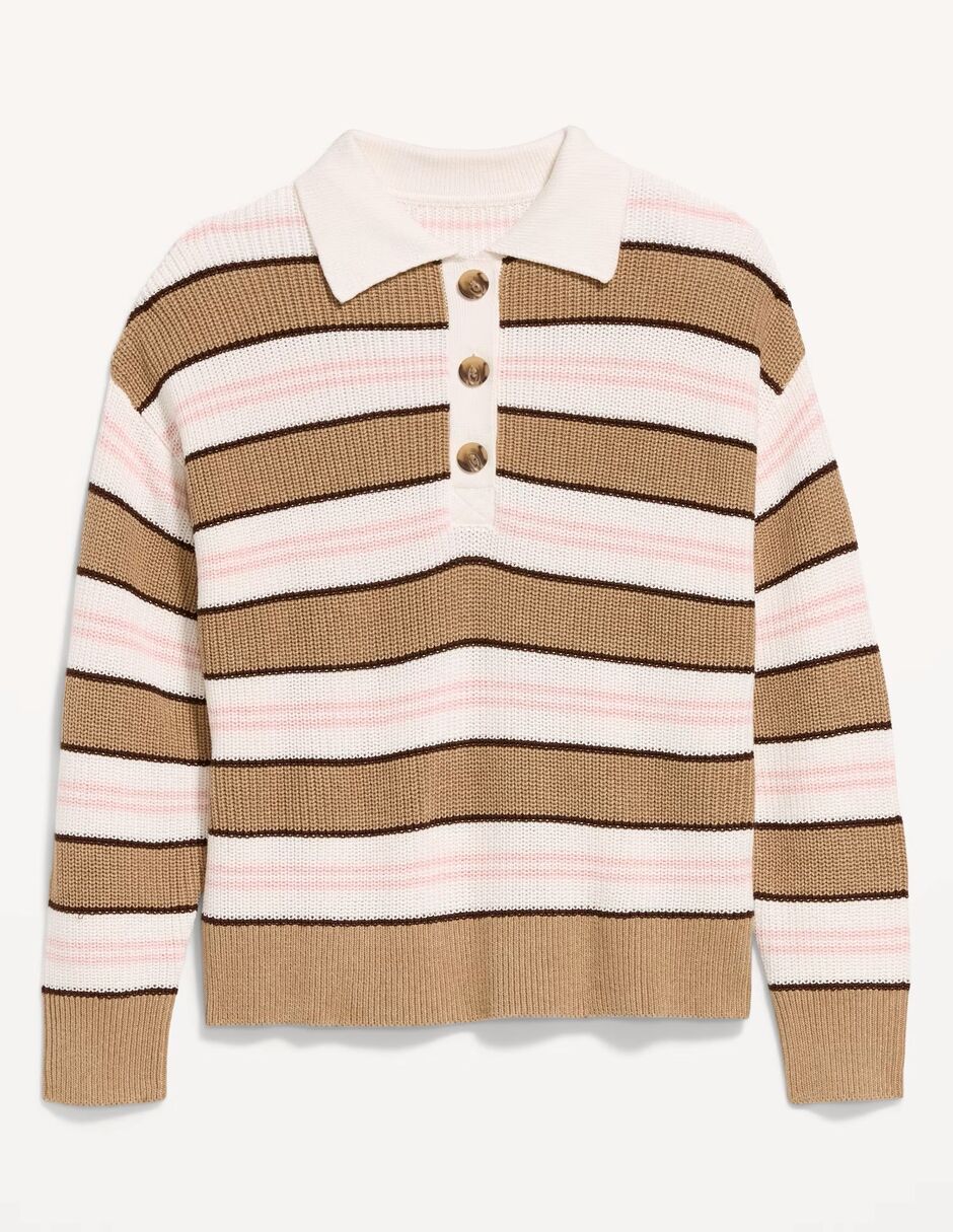 Suéter cuello con botón para mujer 3
