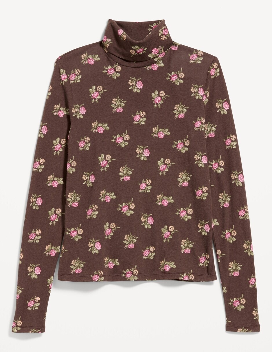 Playera manga larga cuello tortuga para mujer Playera manga larga cuello tortuga para mujer