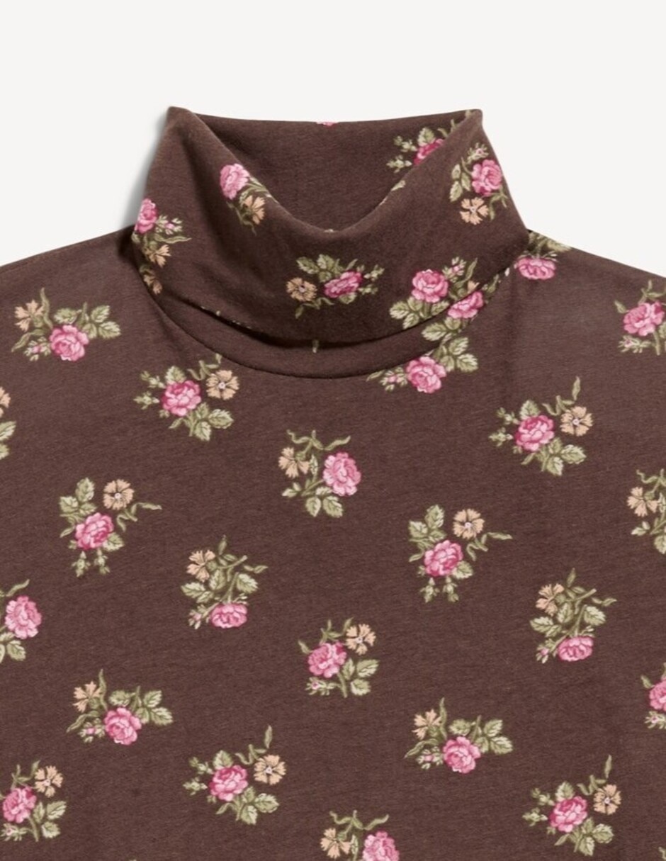 Playera manga larga cuello tortuga para mujer 3
