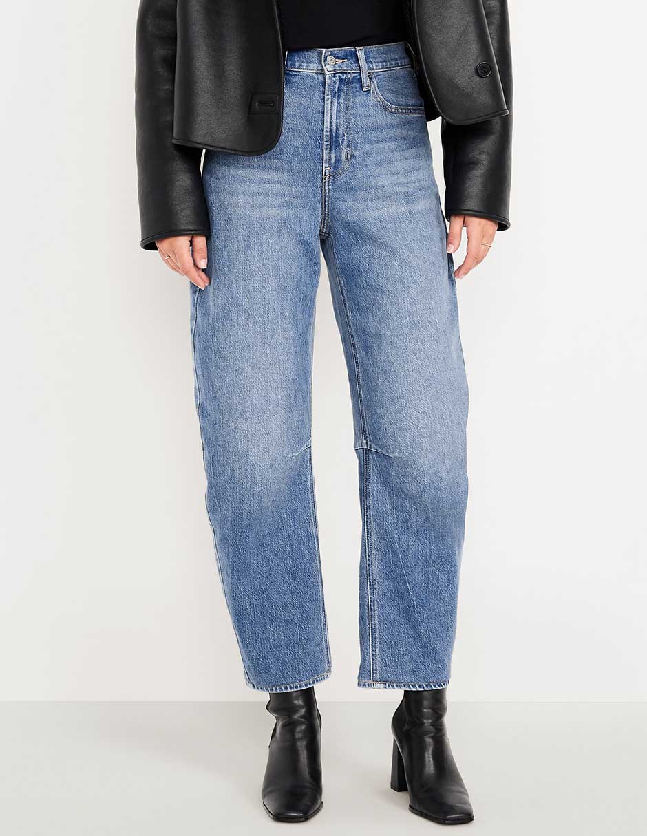 Jeans barrel para mujer