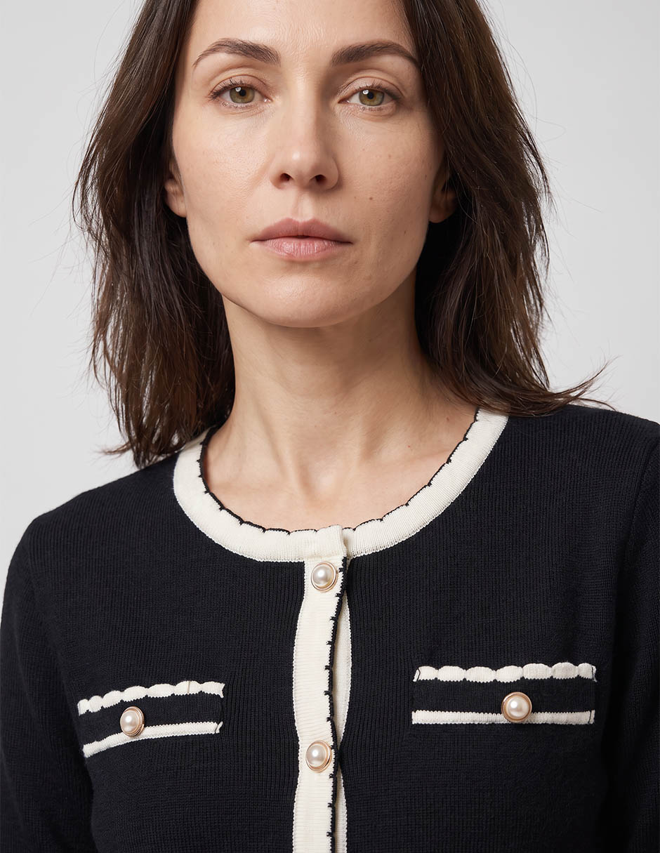 Suéter cuello redondo para mujer 2
