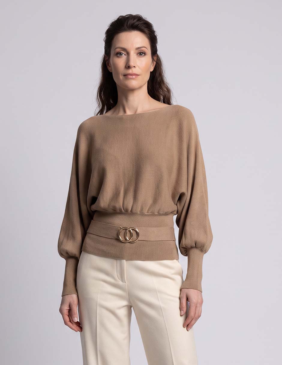 Suéter cuello redondo para mujer