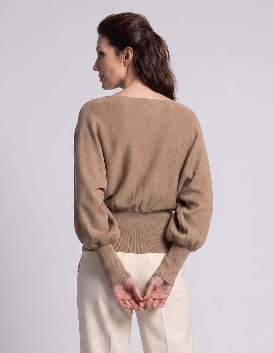 Suéter cuello redondo para mujer 2