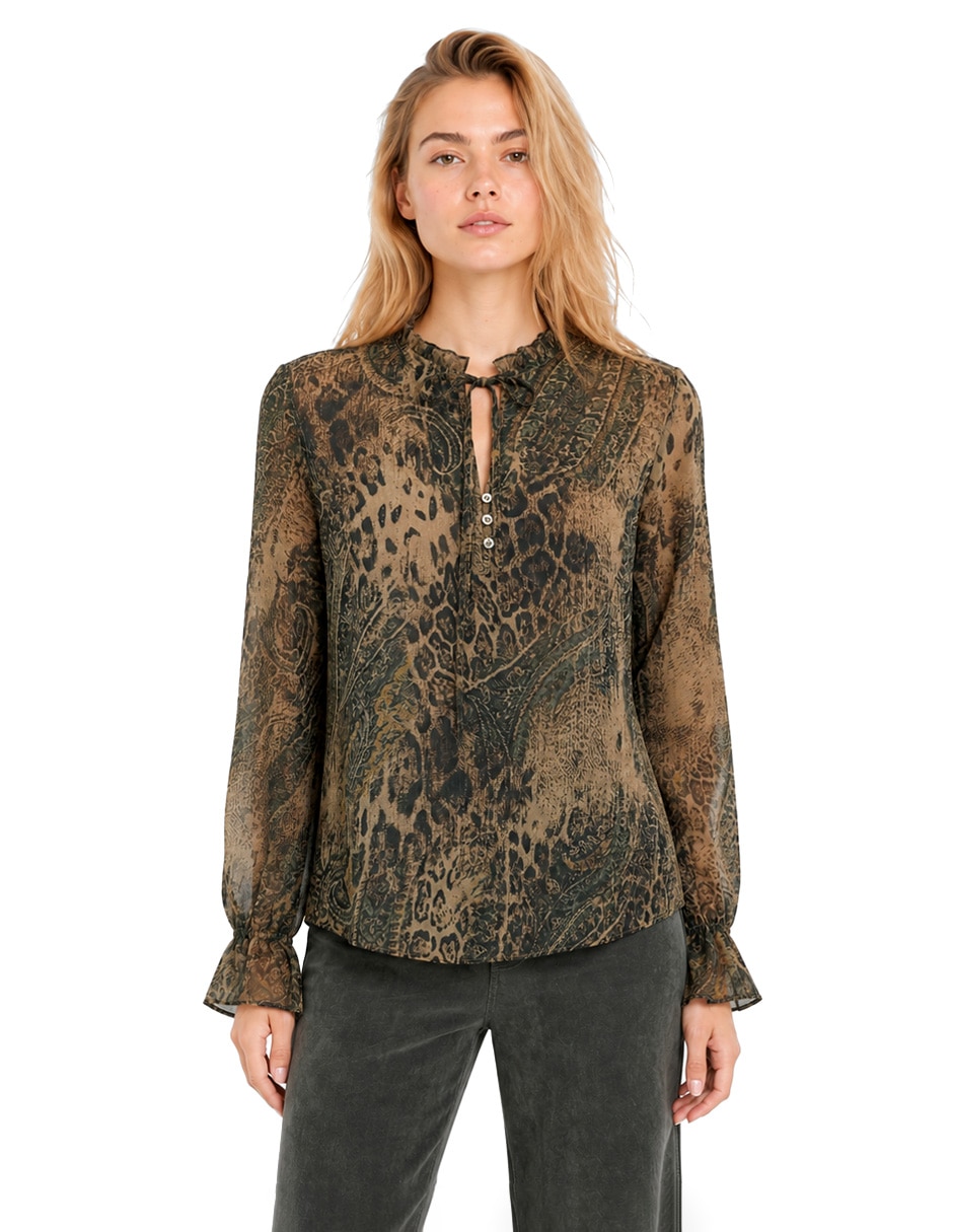 Blusa mariam manga larga para mujer