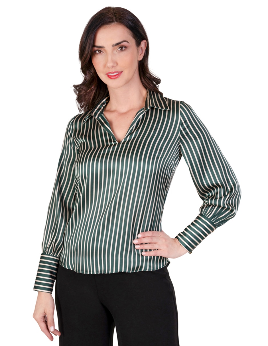Blusa manga larga para mujer
