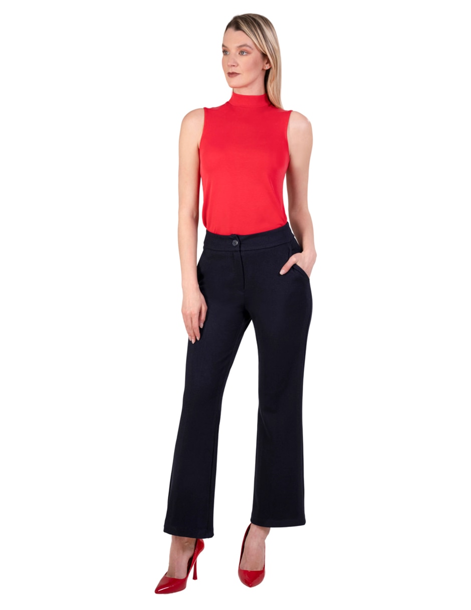 Pantalón de vestir acampanado para mujer 4