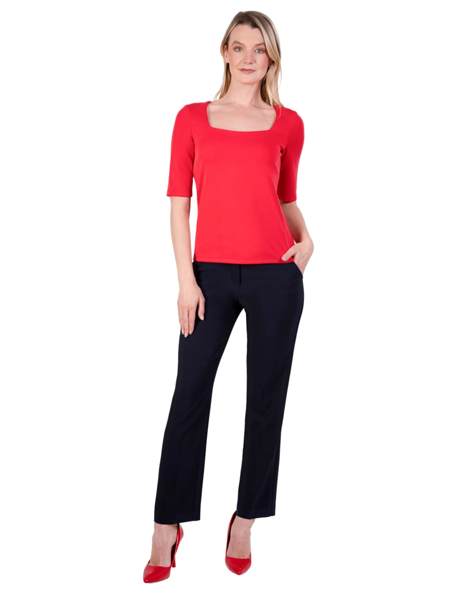 Blusa manga corta para mujer 4