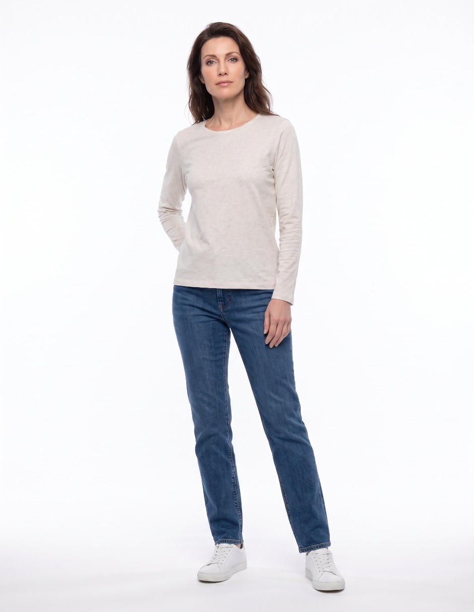 Playera manga corta cuello redondo para mujer 3