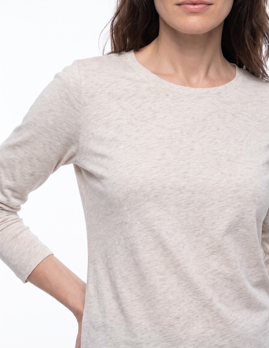 Playera manga corta cuello redondo para mujer 4