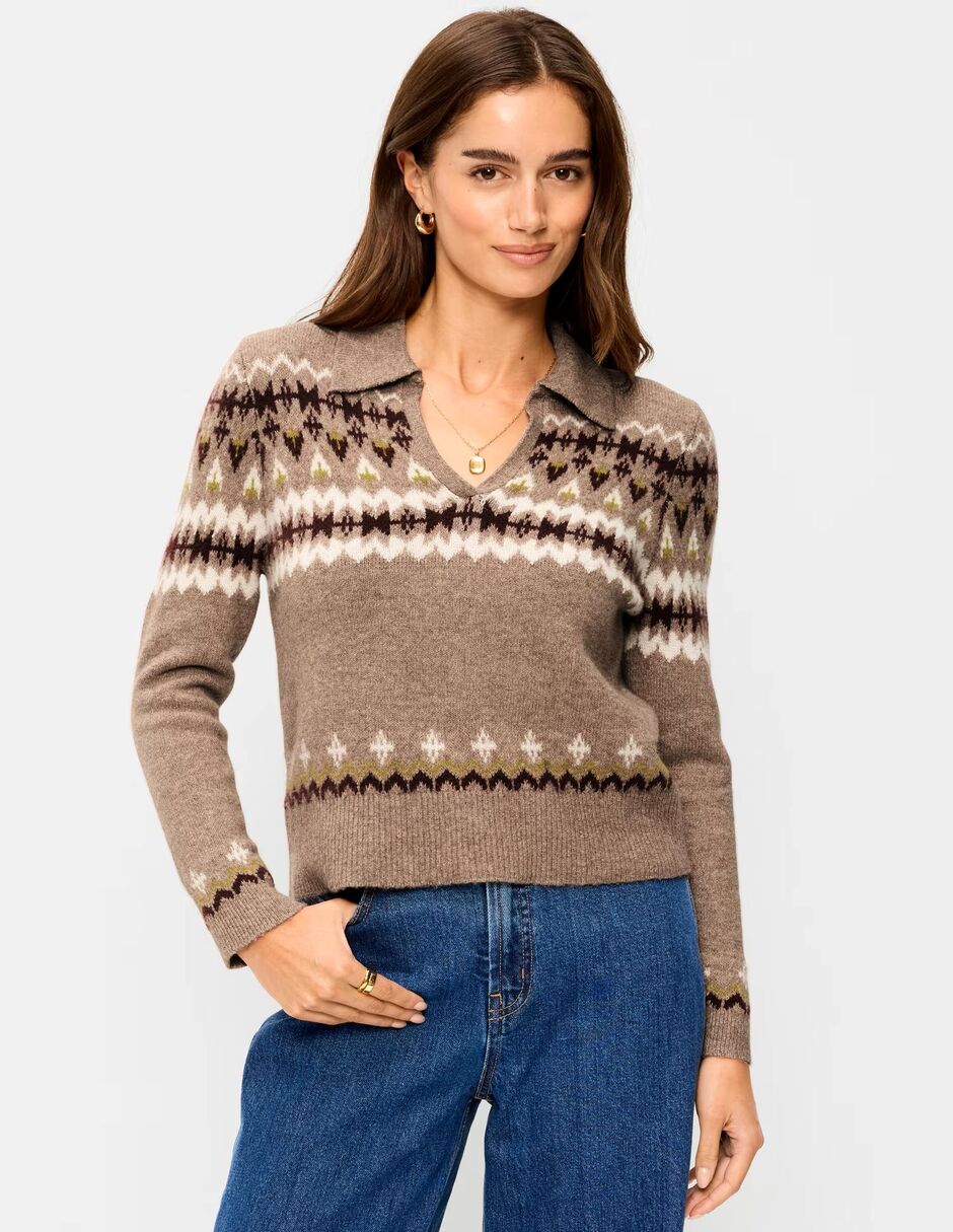 Suéter cuello v para mujer
