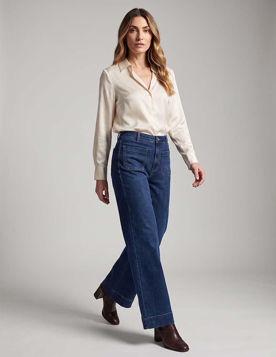 Jeans straight para mujer 3