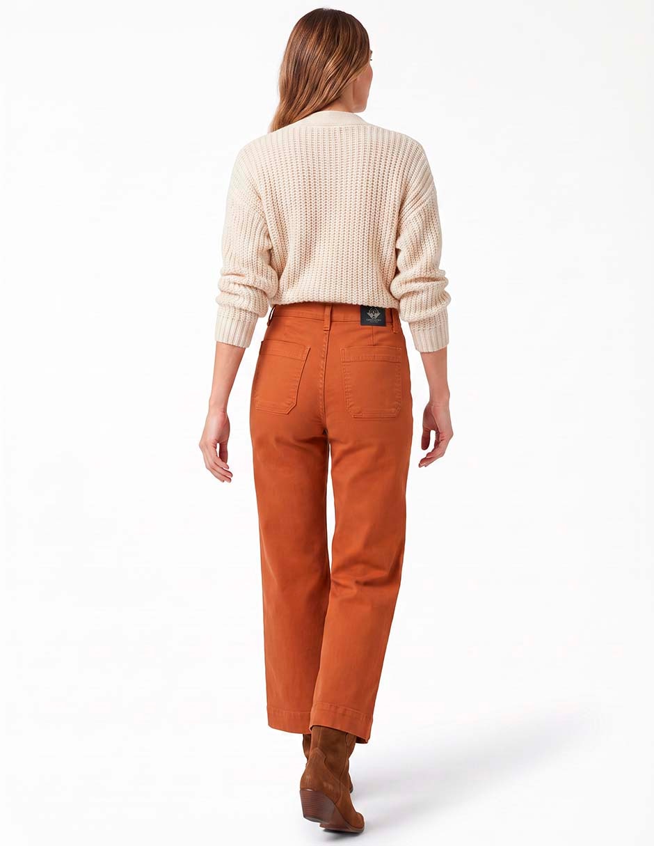 Jeans relaxed wide leg corte cintura para mujer 4