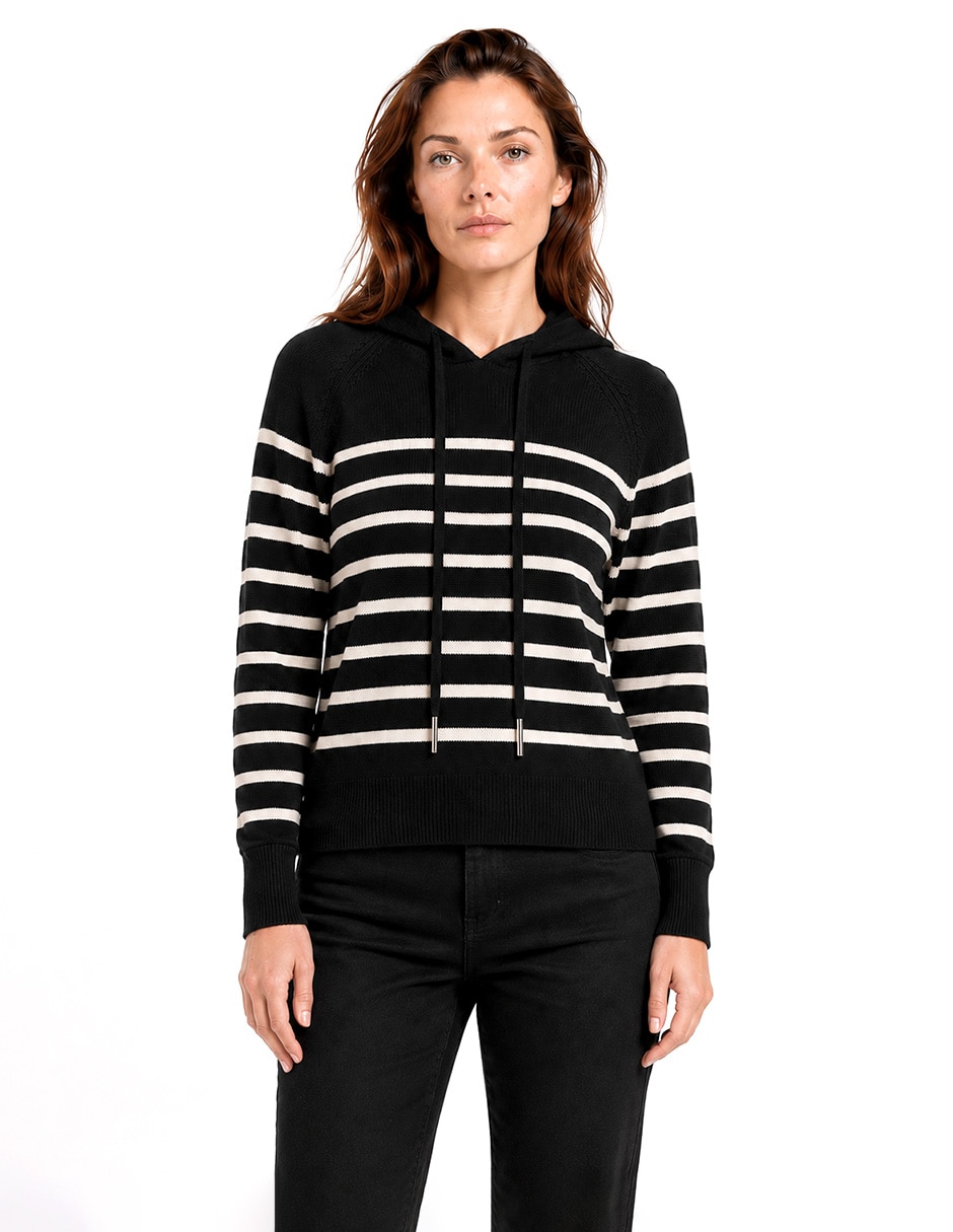 Sudadera con capucha y bolsa foley’s para mujer 1