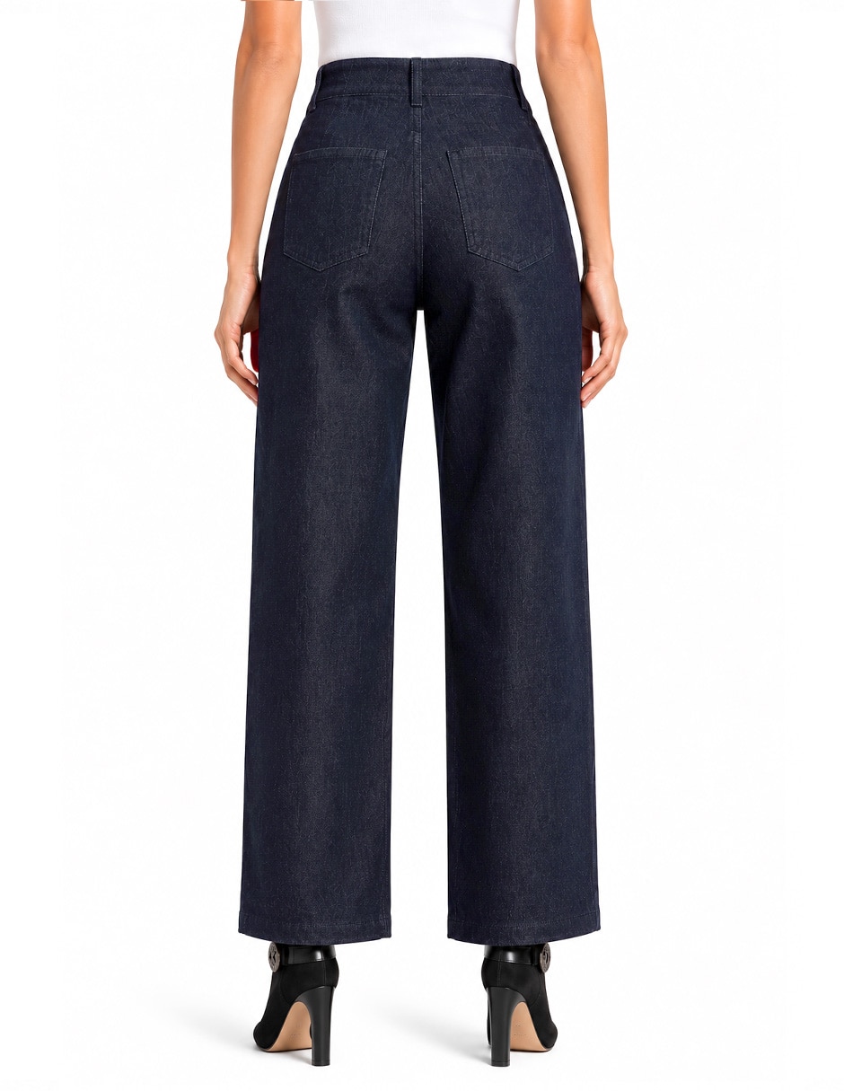 Jeans regular relajado cintura para mujer 3
