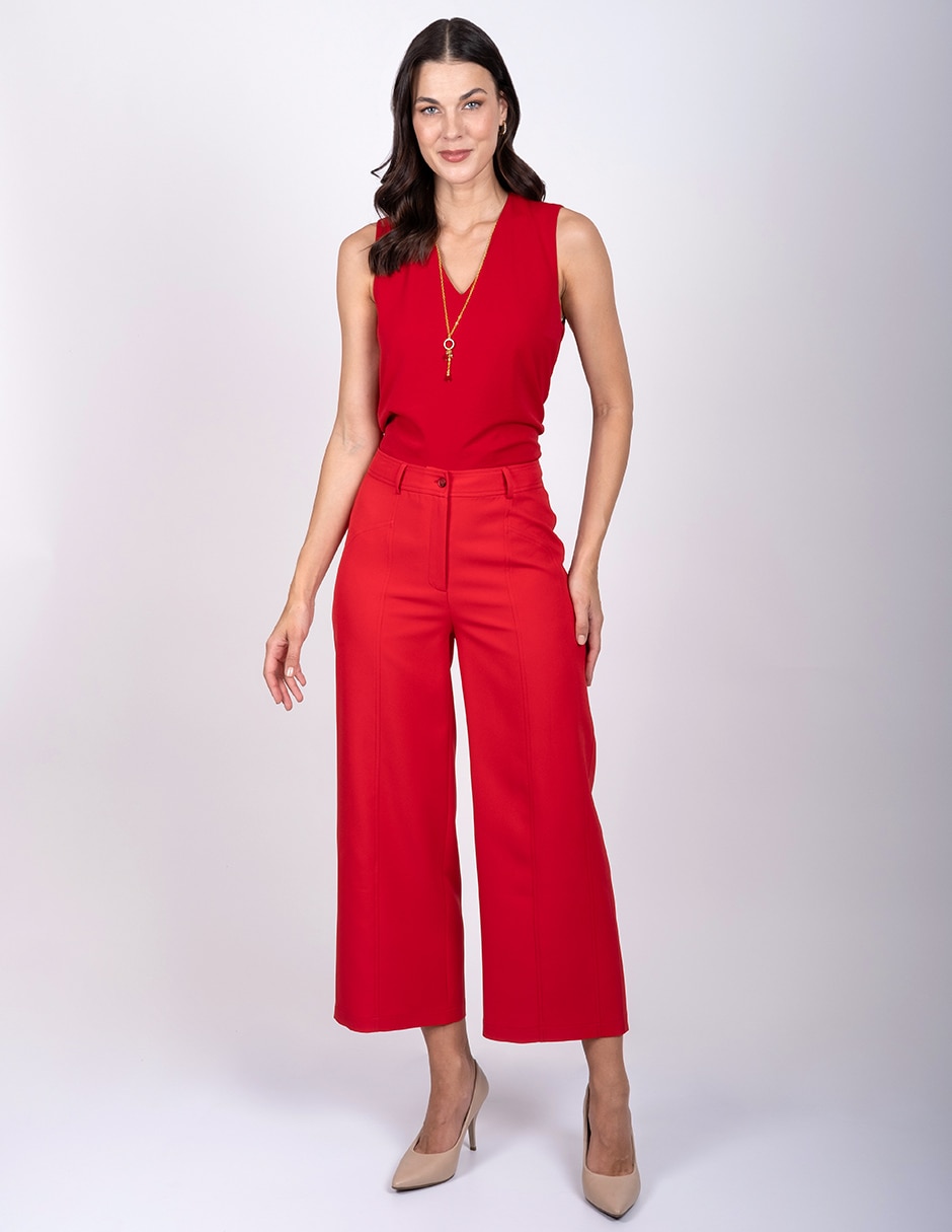 Pantalón regular recto para mujer 3