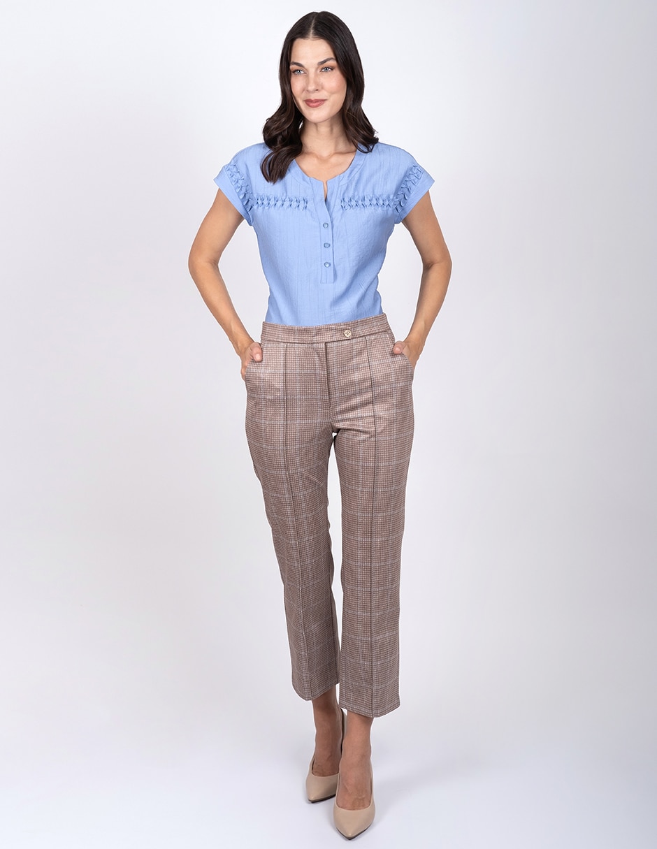 Pantalón regular recto para mujer 2