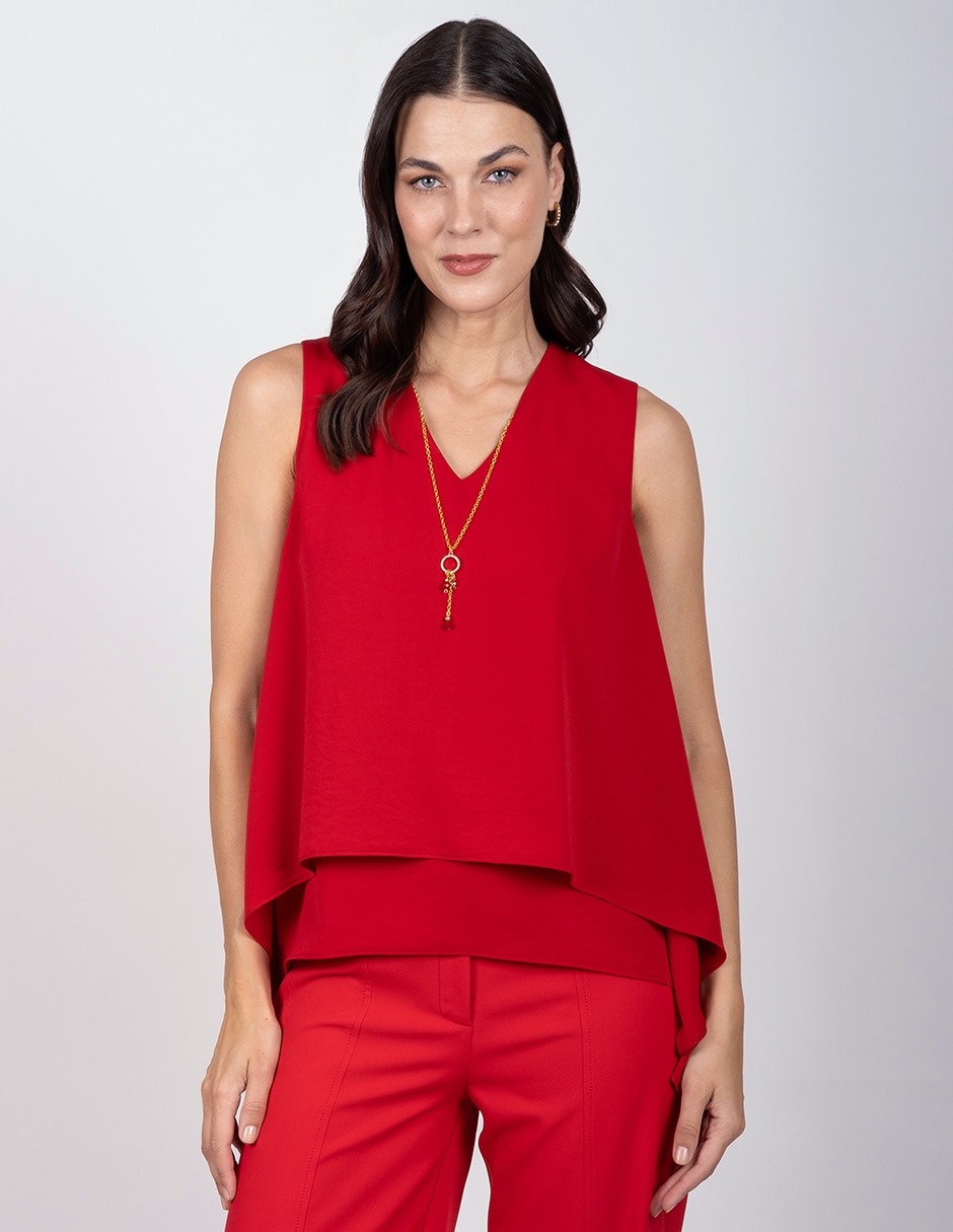 Blusa sin manga para mujer