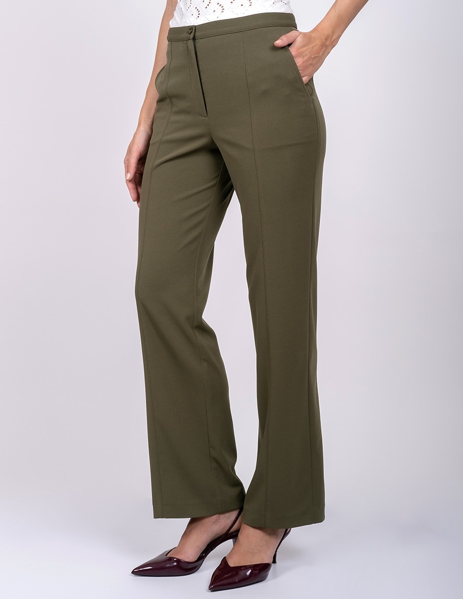 Pantalón regular recto para mujer 4