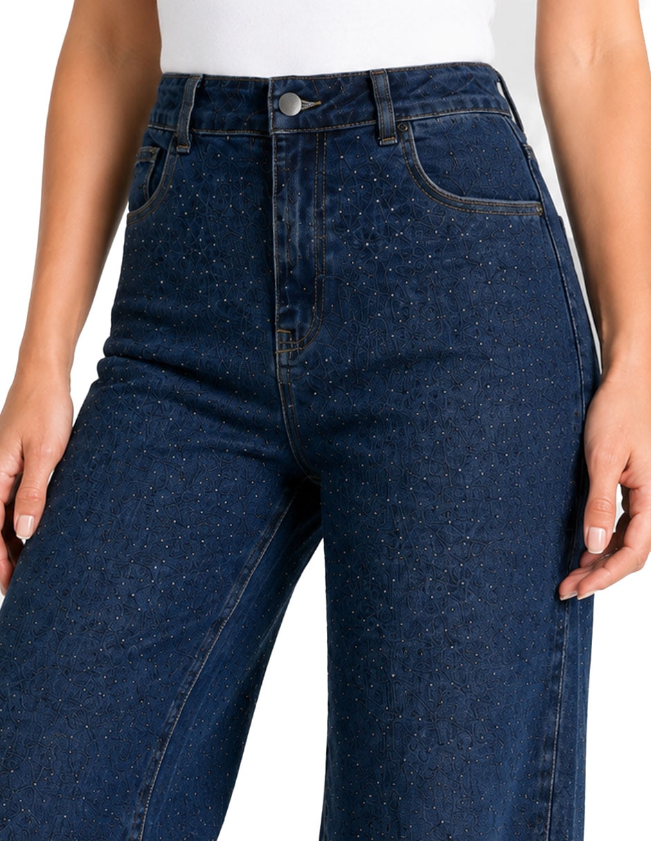 Jeans bota 226940 denim para mujer 4