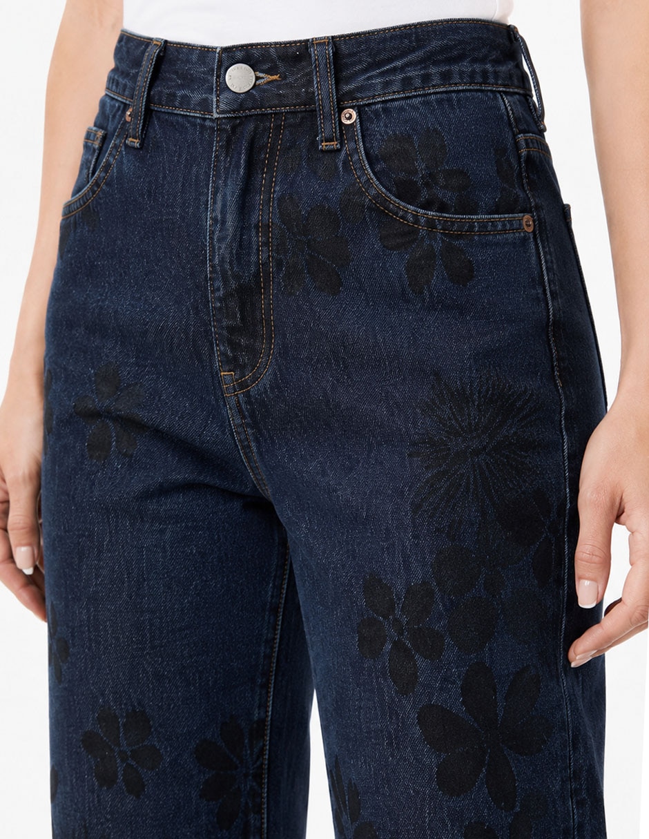 Jeans regular bota cintura para mujer 4