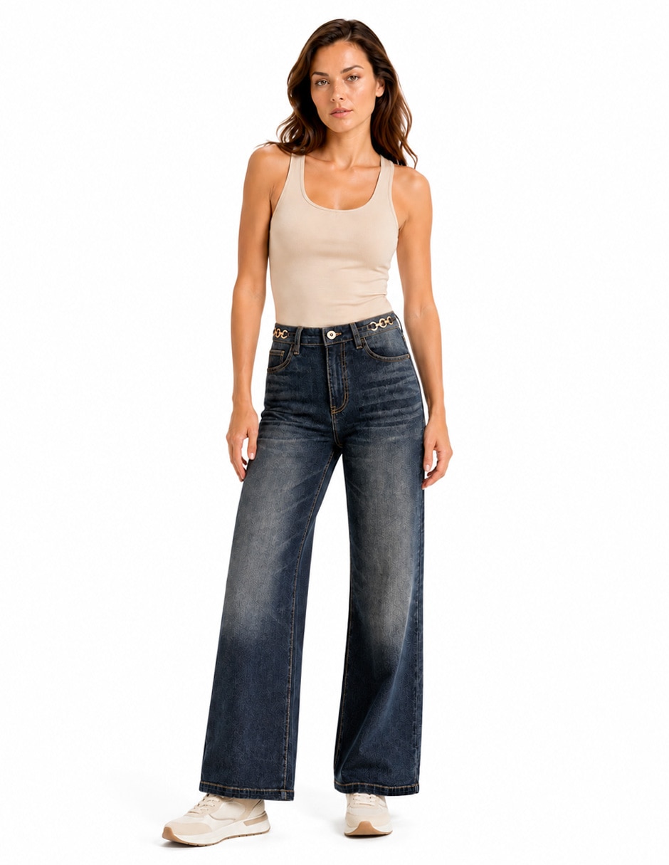 Jeans bota 226952 denim para mujer 5