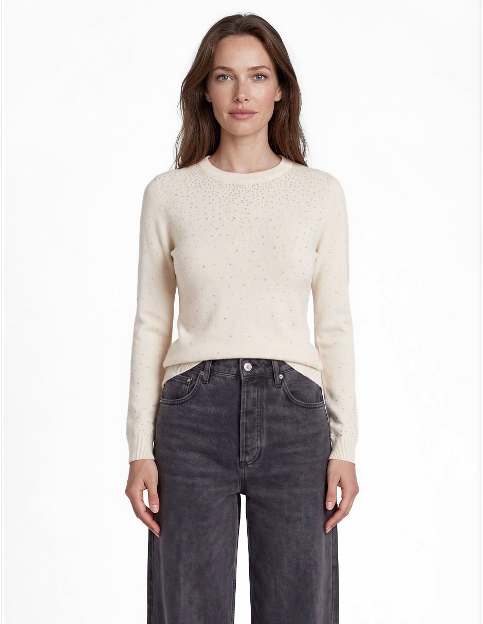 Suéter cuello redondo para mujer Suéter cuello redondo para mujer