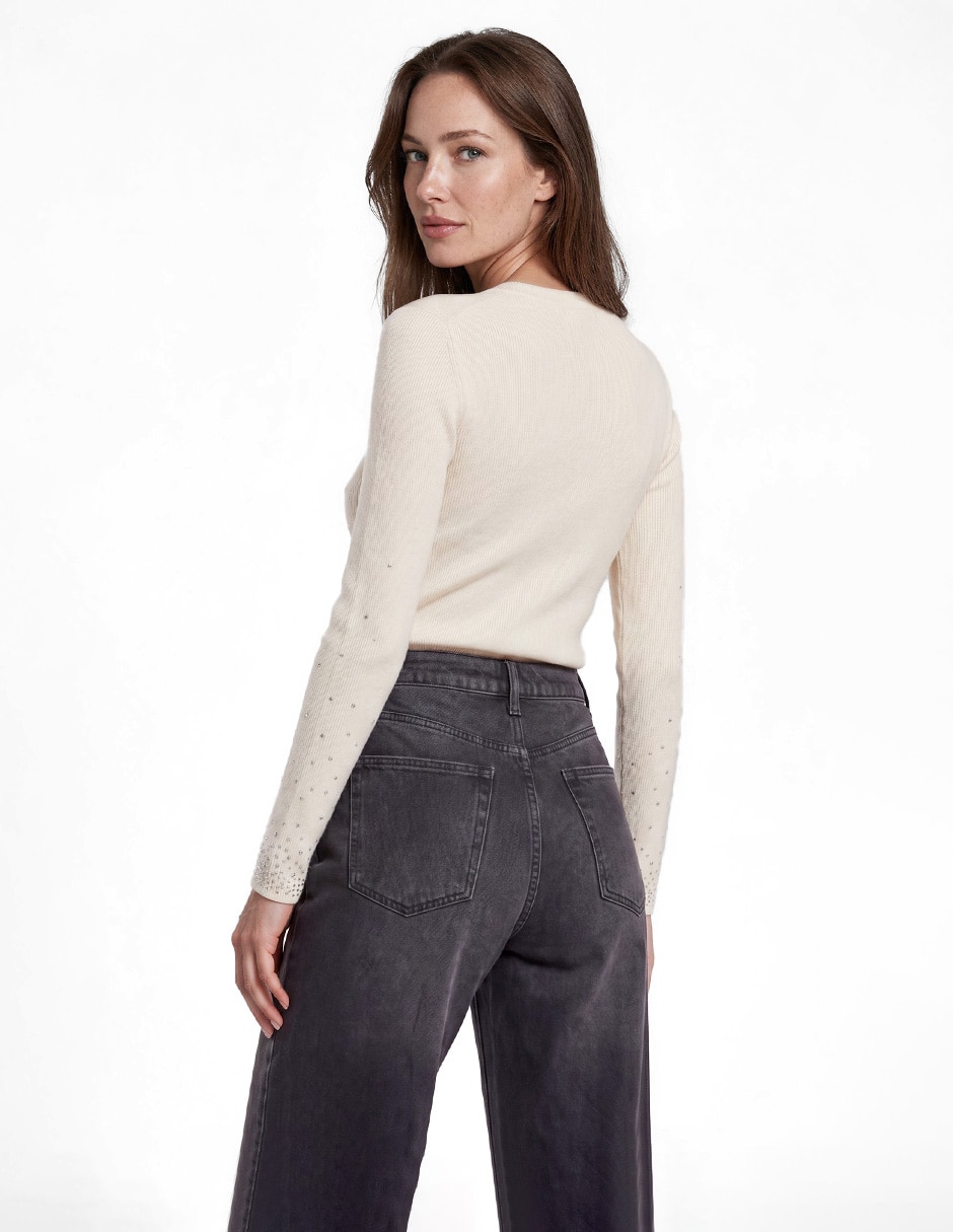 Suéter cuello redondo para mujer 4