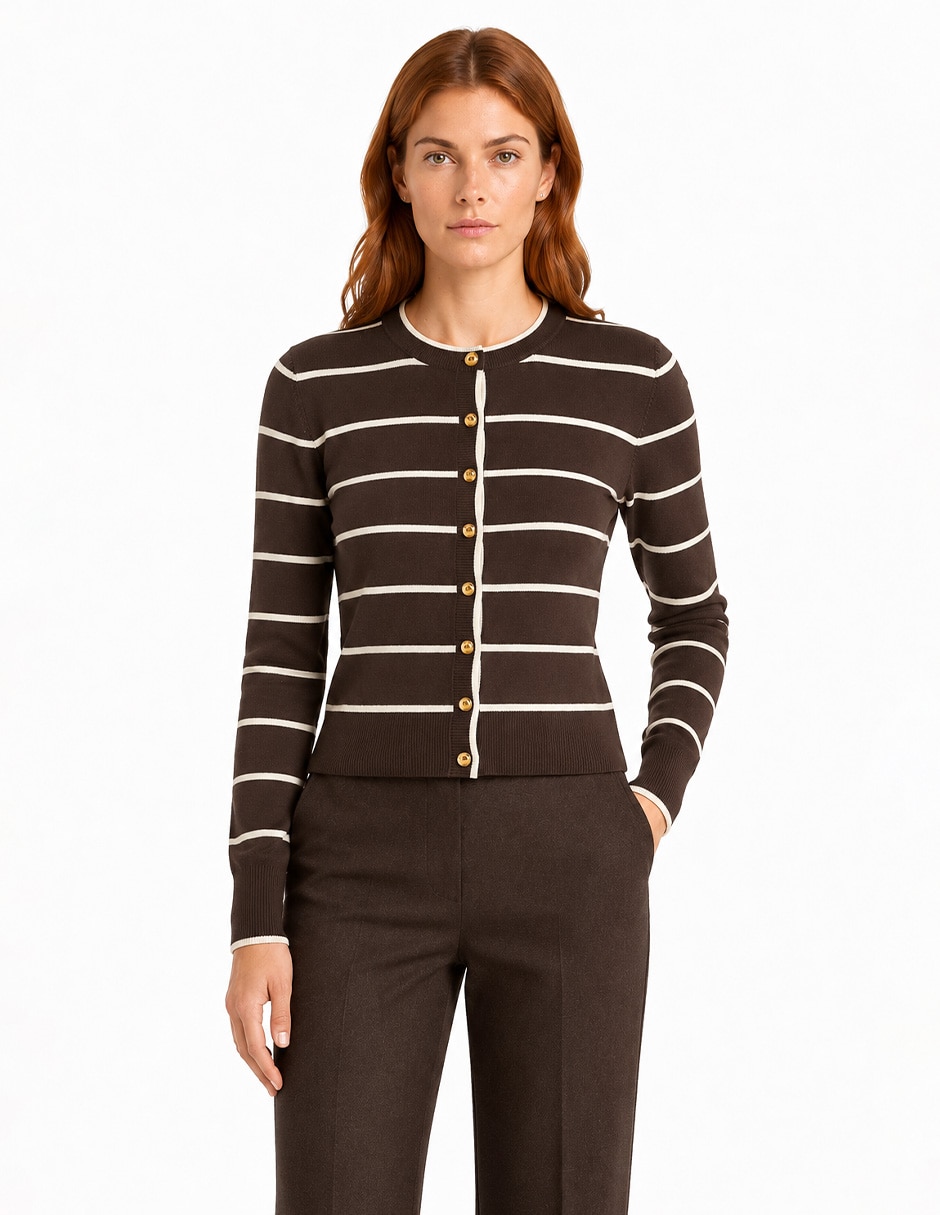 Suéter cuello redondo para mujer
