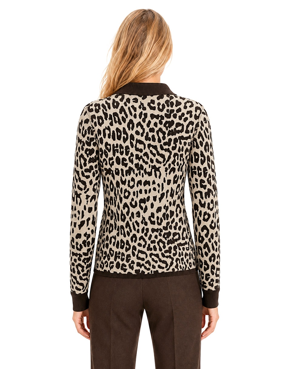 Suéter cuello camisero para mujer 3