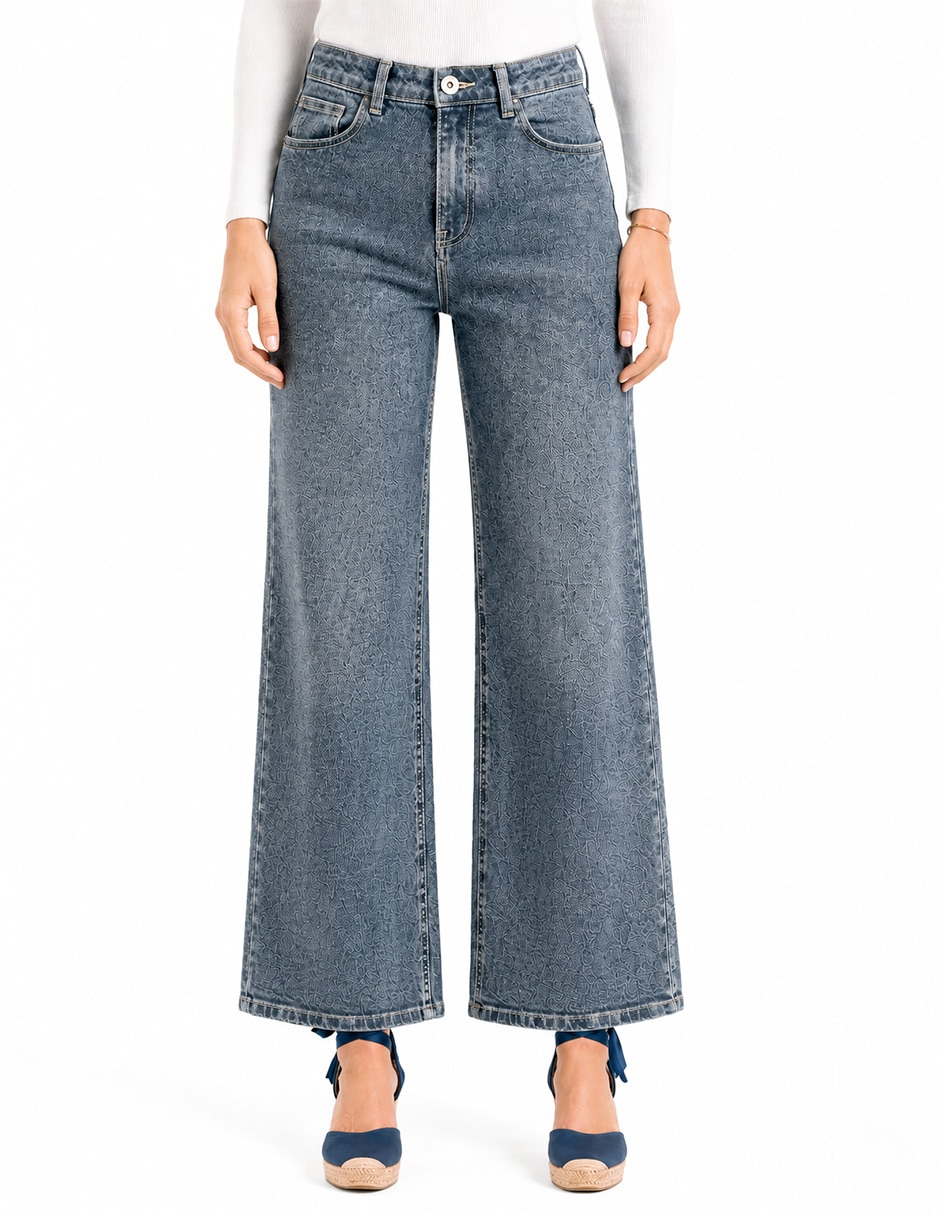 Jeans/jegging/jeans jogger regular wide leg cintura fd2606 denim para mujer Jeans/jegging/jeans jogger regular wide leg cintura fd2606 denim para mujer