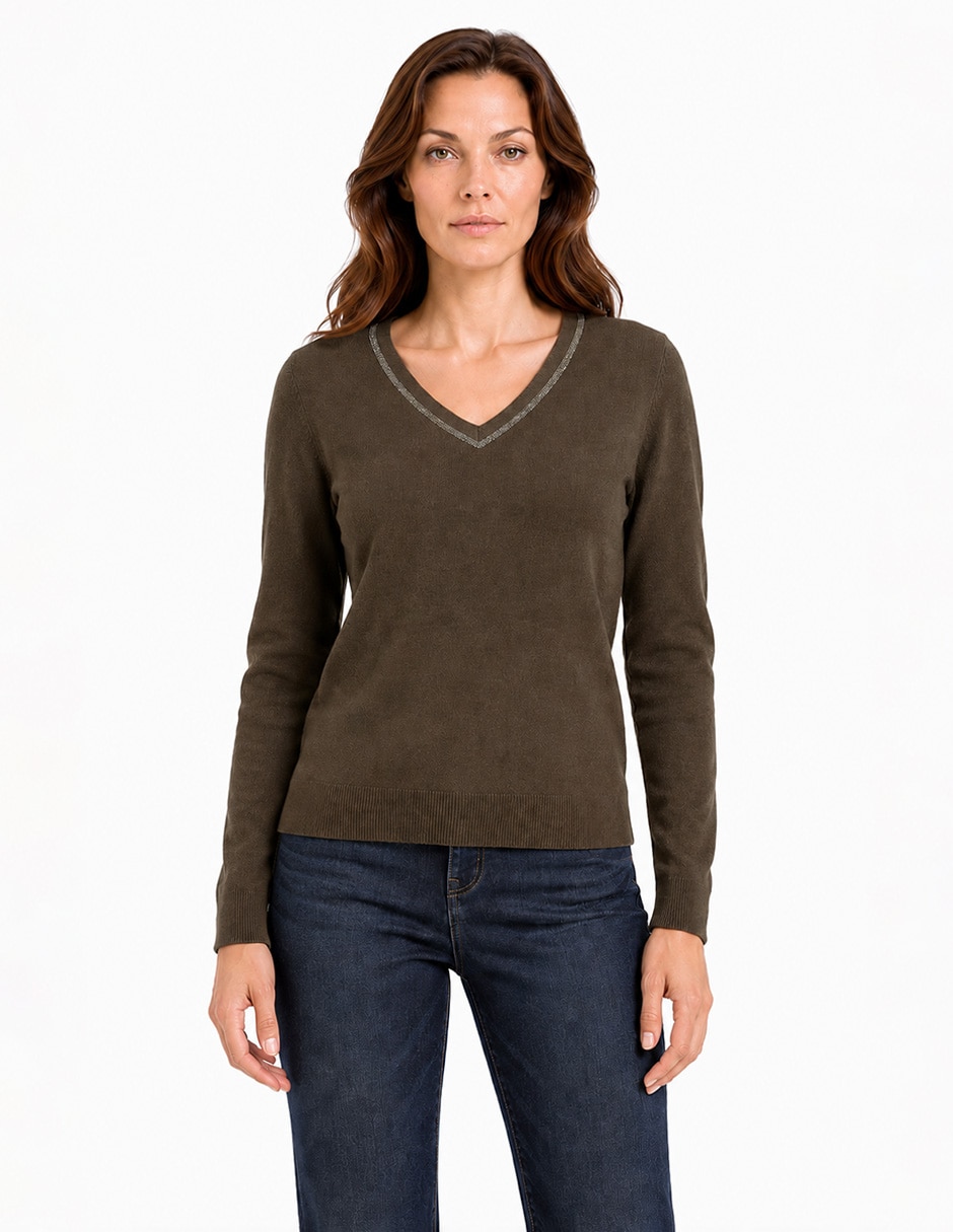 Suéter cuello v para mujer Suéter cuello v para mujer
