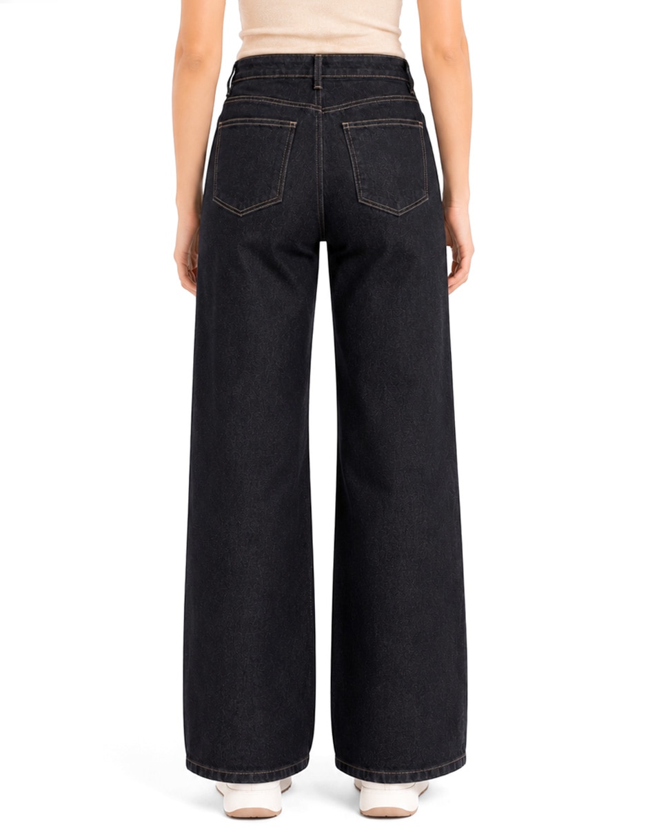 Jeans/jegging/jeans jogger regular wide leg cintura fd2606 denim para mujer 3