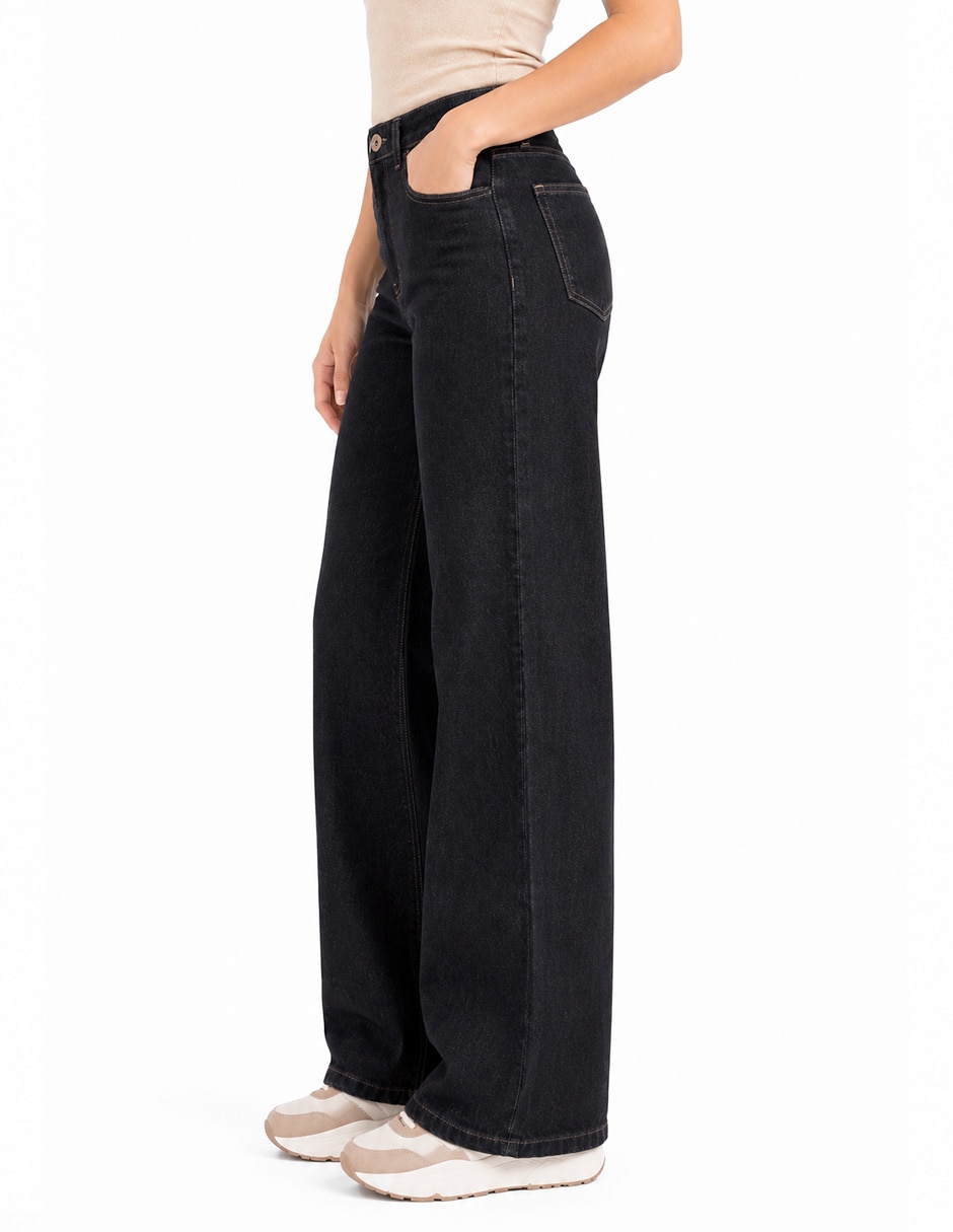 Jeans/jegging/jeans jogger regular wide leg cintura fd2606 denim para mujer 5