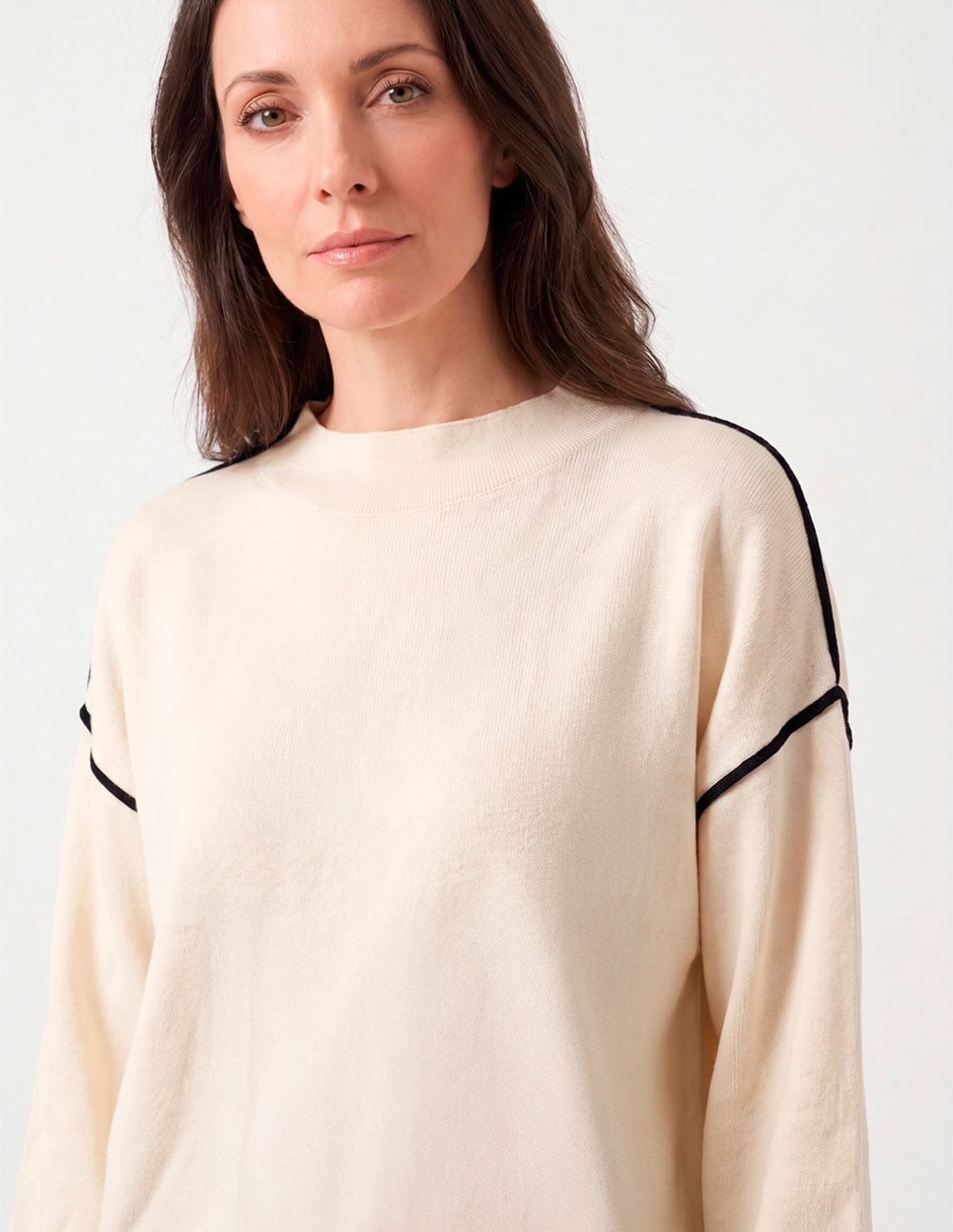 Suéter cuello redondo para mujer