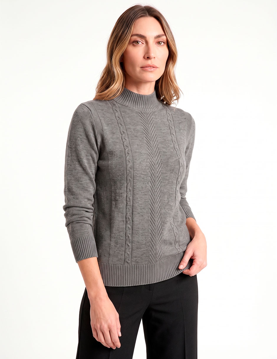Suéter cuello alto para mujer