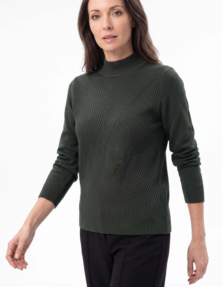 Suéter cuello redondo para mujer 2