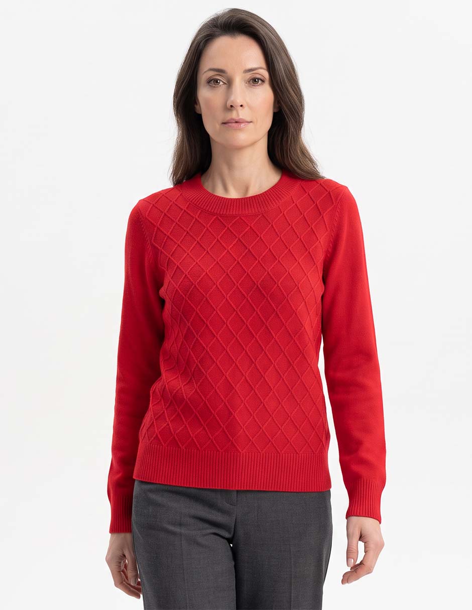 Suéter cuello redondo para mujer 1
