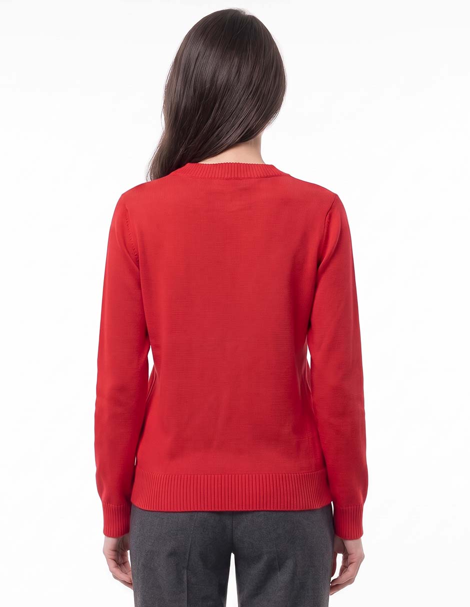 Suéter cuello redondo para mujer 4