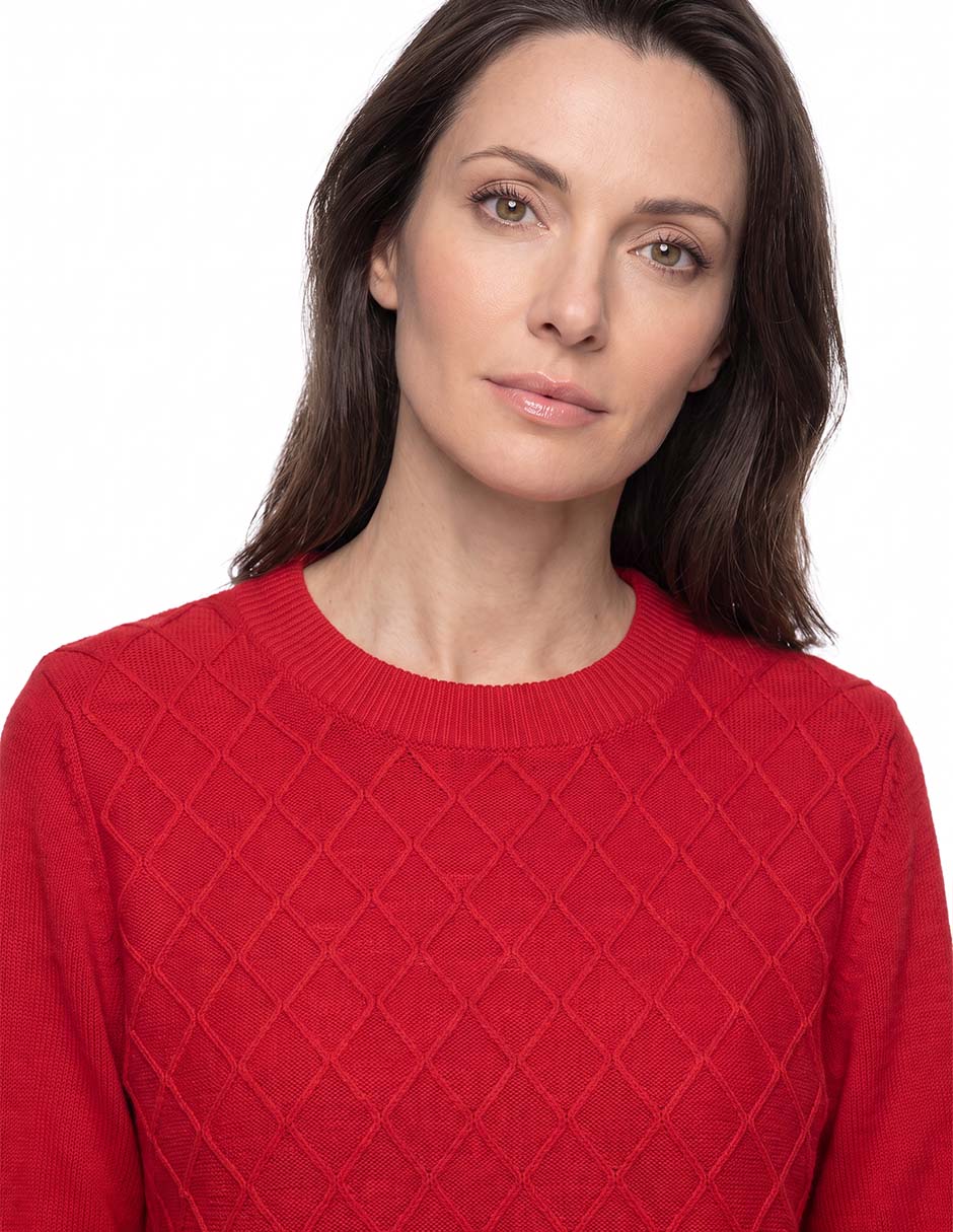 Suéter cuello redondo para mujer 2