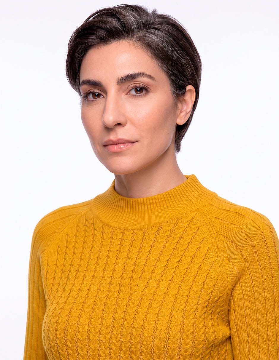 Suéter cuello simulado para mujer